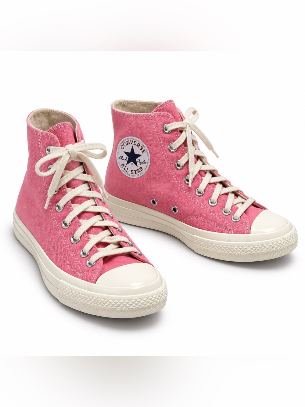 Converse x Comme des Garcons PLAY Chuck 70 Hi Pink Sneakers Women 10